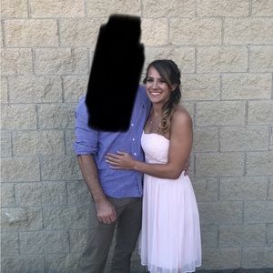 Petal pink bridesmaid dress. Worn one time. Color is petal pink